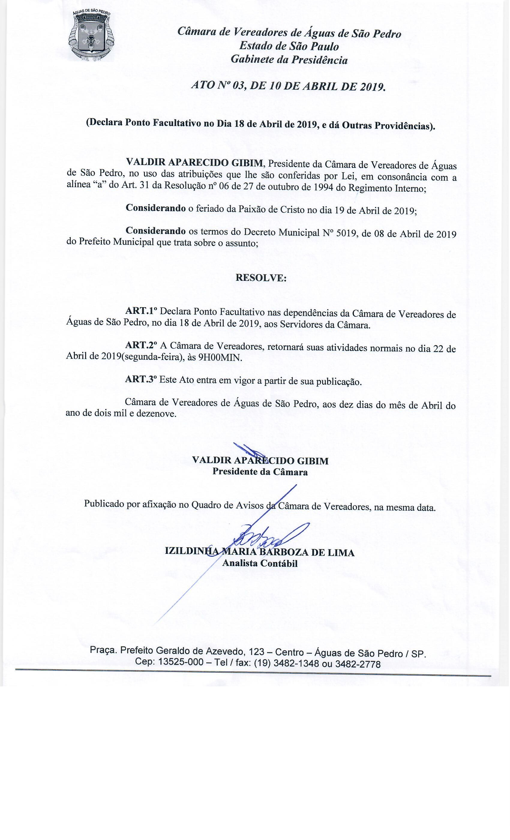 Imagem 2019412_ATO PRESIDENTE Nº 3 Selecione a Imagem